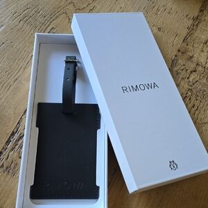 RIMOWA Black Leather Luggage Tag